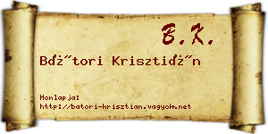 Bátori Krisztián névjegykártya